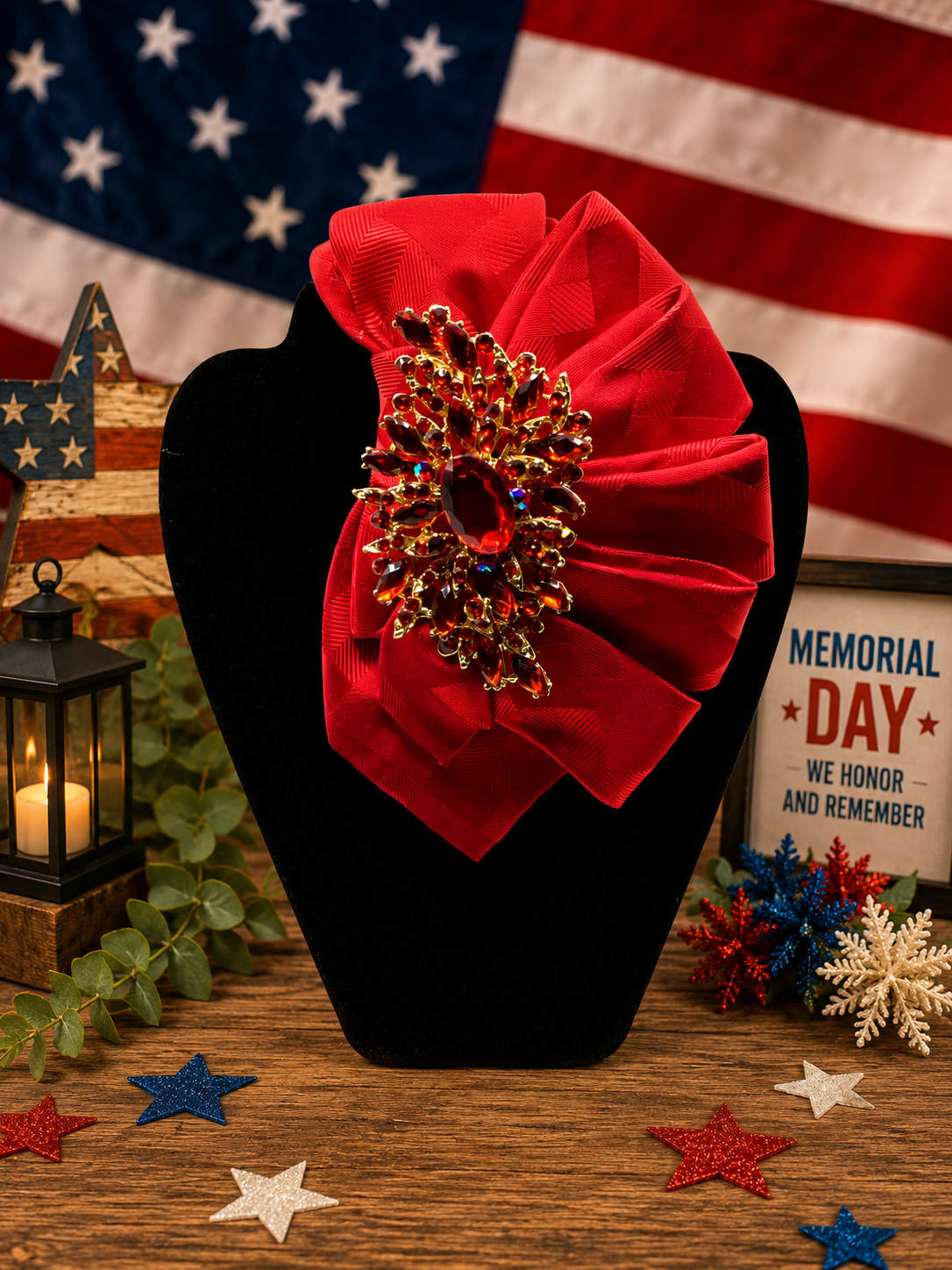 Crimson Valor Luxe Statement Tie