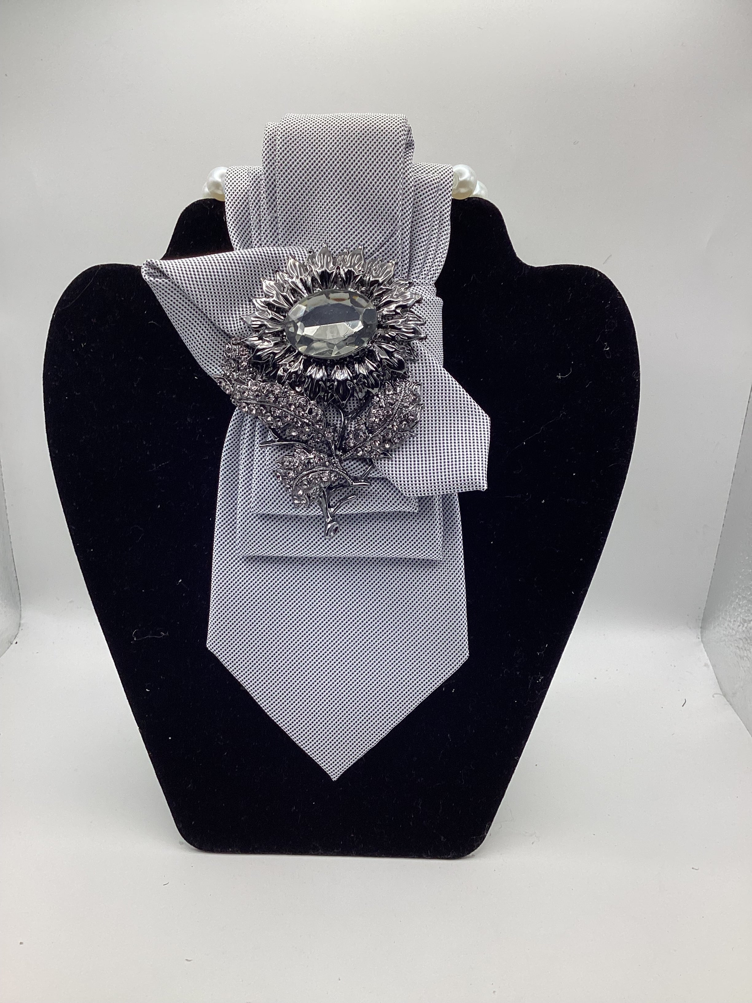 Silver Luxe Statement Tie