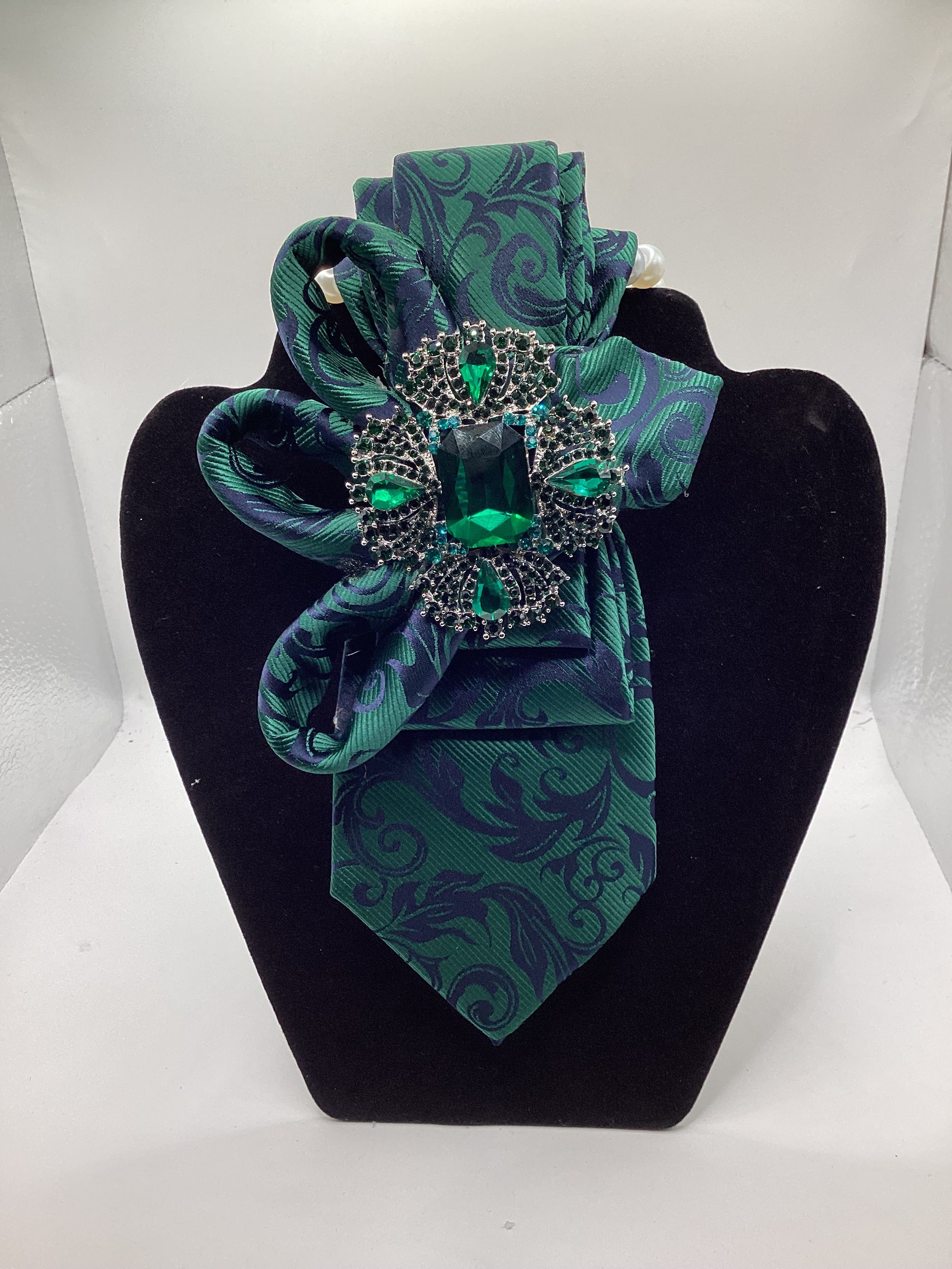 Royal Emerald Swirl Statement Tie