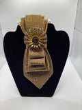 Regal Mosaic Gold Statement Ascot Tie