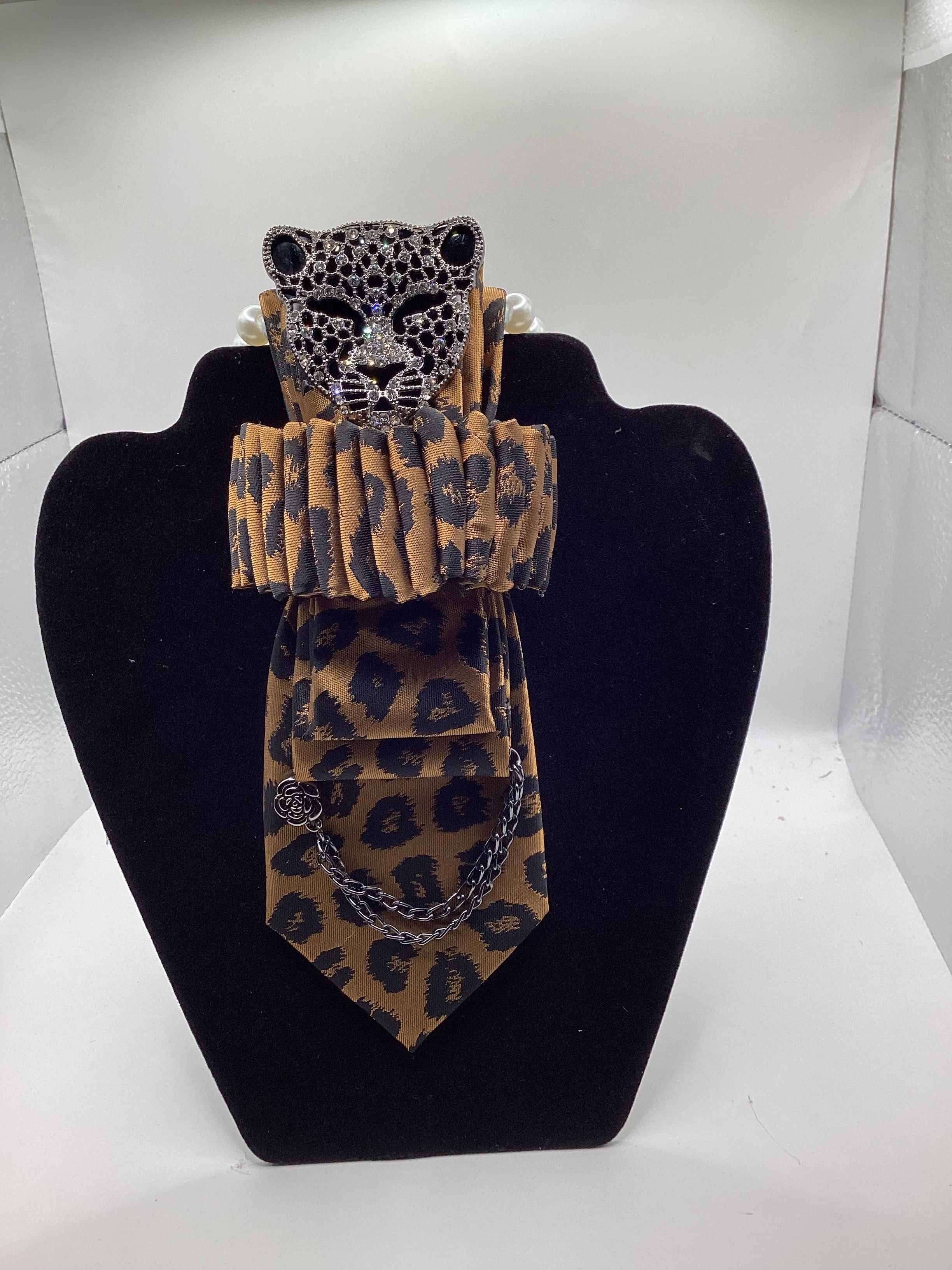 Leopard Luxe Panther Statement Ascot Tie