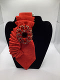 Scarlet Royale Pleated Tie