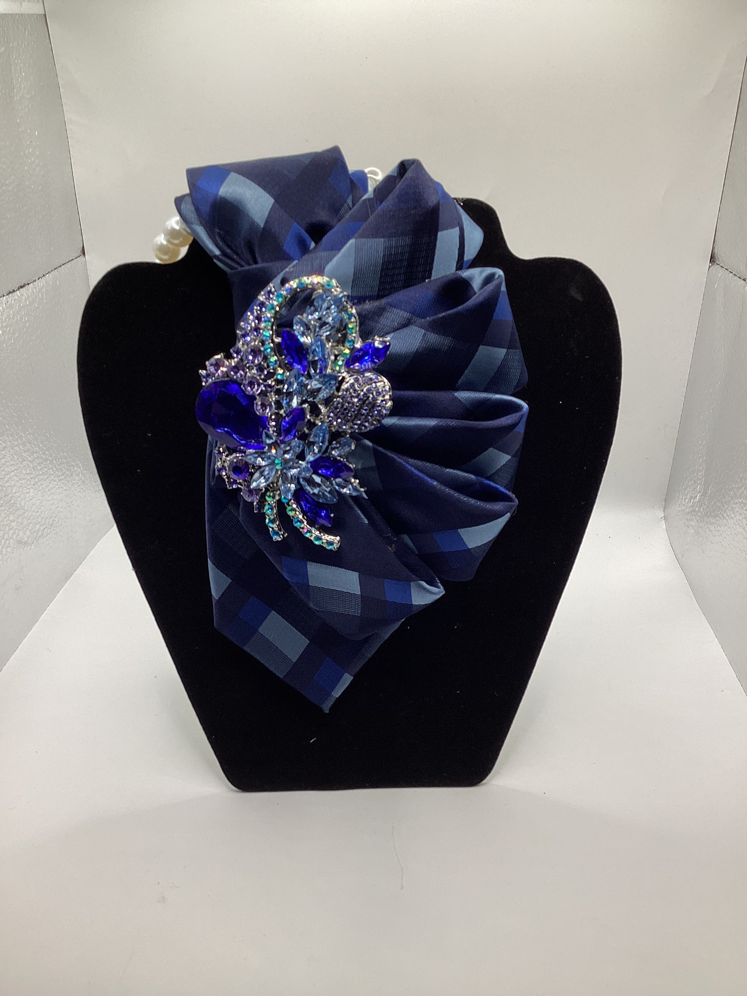 Sapphire Plaid Elegance Tie