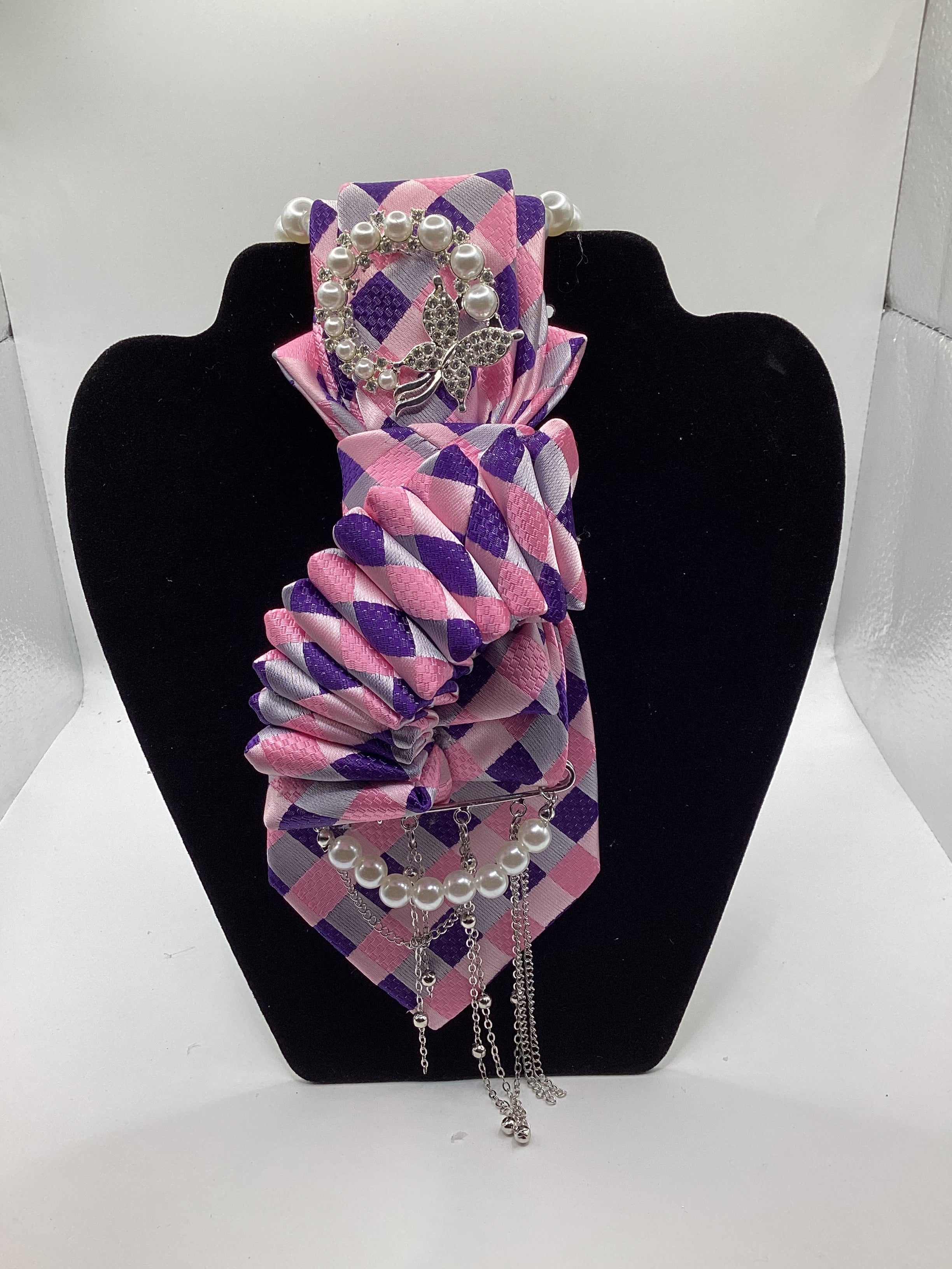 Blush Butterfly Pink and Purple Glam Tie