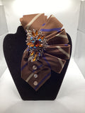 Chocolate Stripe Luxe Statement Tie