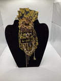 Gold & Black Floral Luxe Statement Tie