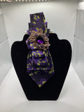 Royal Violet Brocade Statement Tie