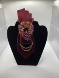 Royal Burgundy Crystal Tie