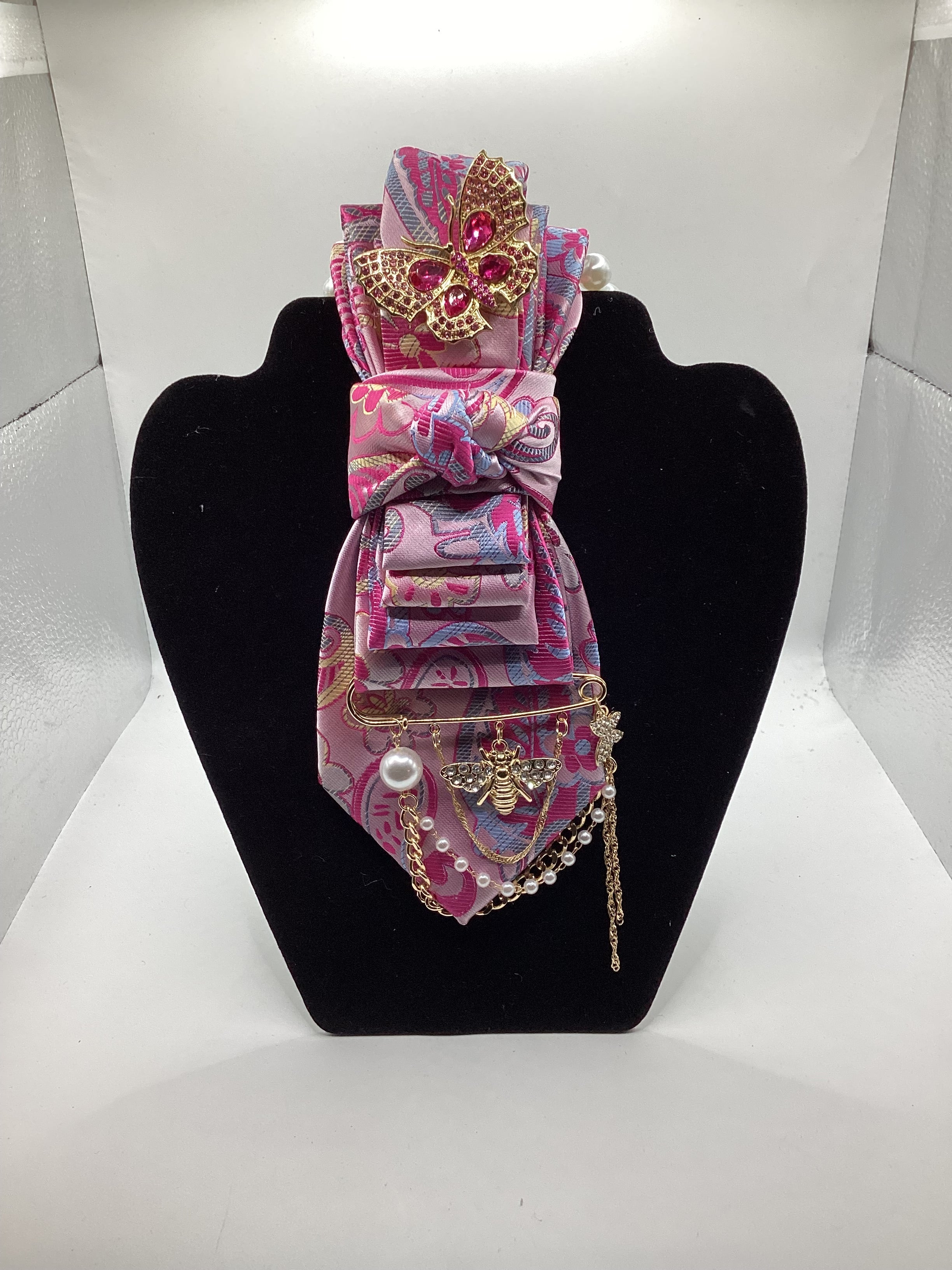 Pink Butterfly Luxe Statement Tie