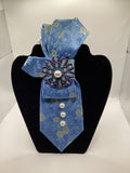 Blue Blossom Pearl Luxe Statement Tie – Serenity Collection