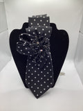 Midnight Polka Dot Statement Tie – Timeless Black & White Elegance