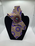 Royal Radiance Purple & Gold Statement Tie – Regal Heritage Collection