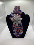Midnight Bloom Silver Floral Statement Tie – Signature Elegance Collection