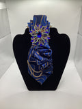 Royal Sapphire Majesty Statement Tie – Blue & Gold Couture Edition