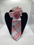 Crimson Elegance Plaid Statement Tie