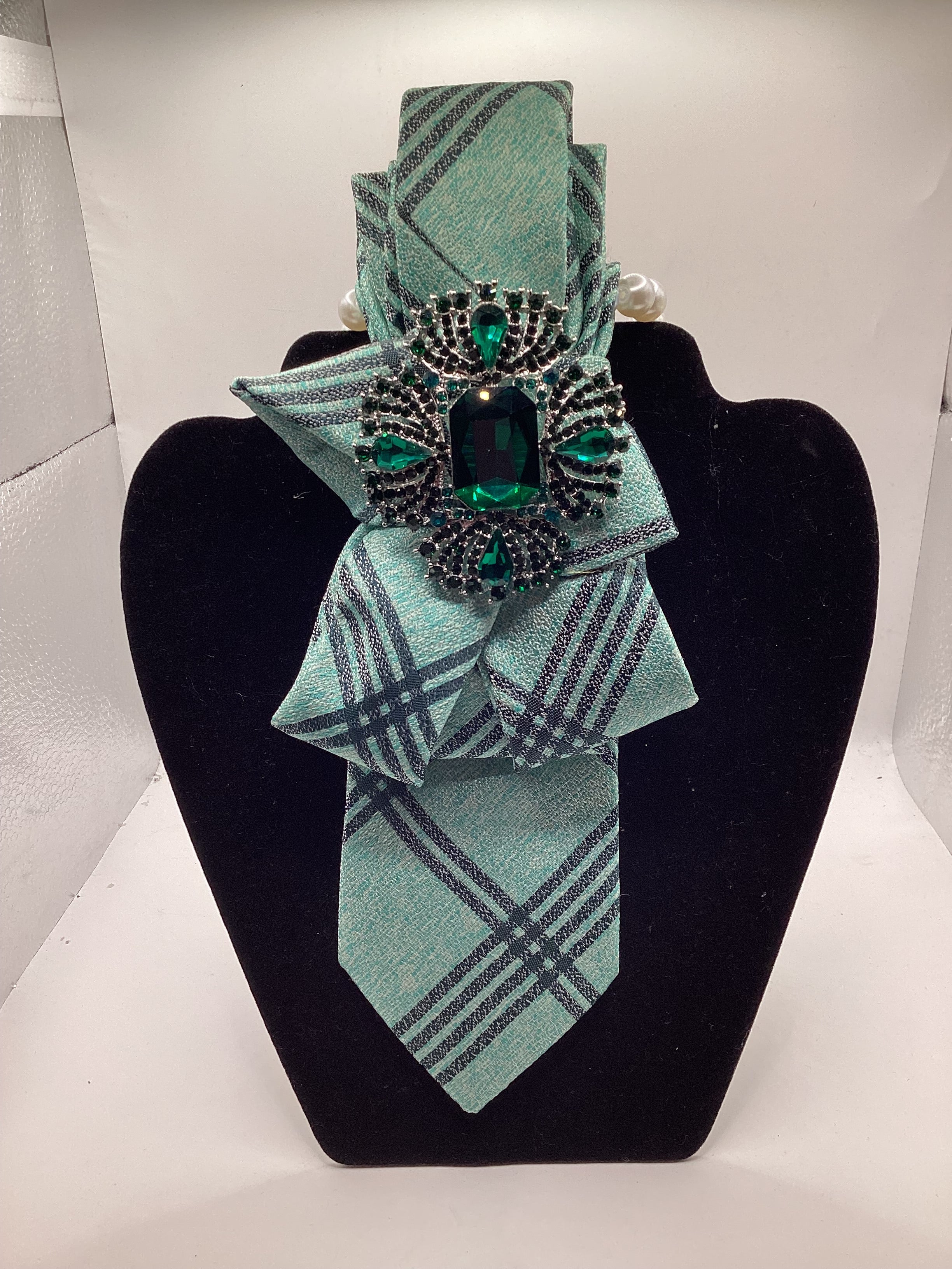 Emerald Grace Plaid Designer Tie