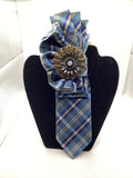 Blue Windsor Plaid Designer Tie