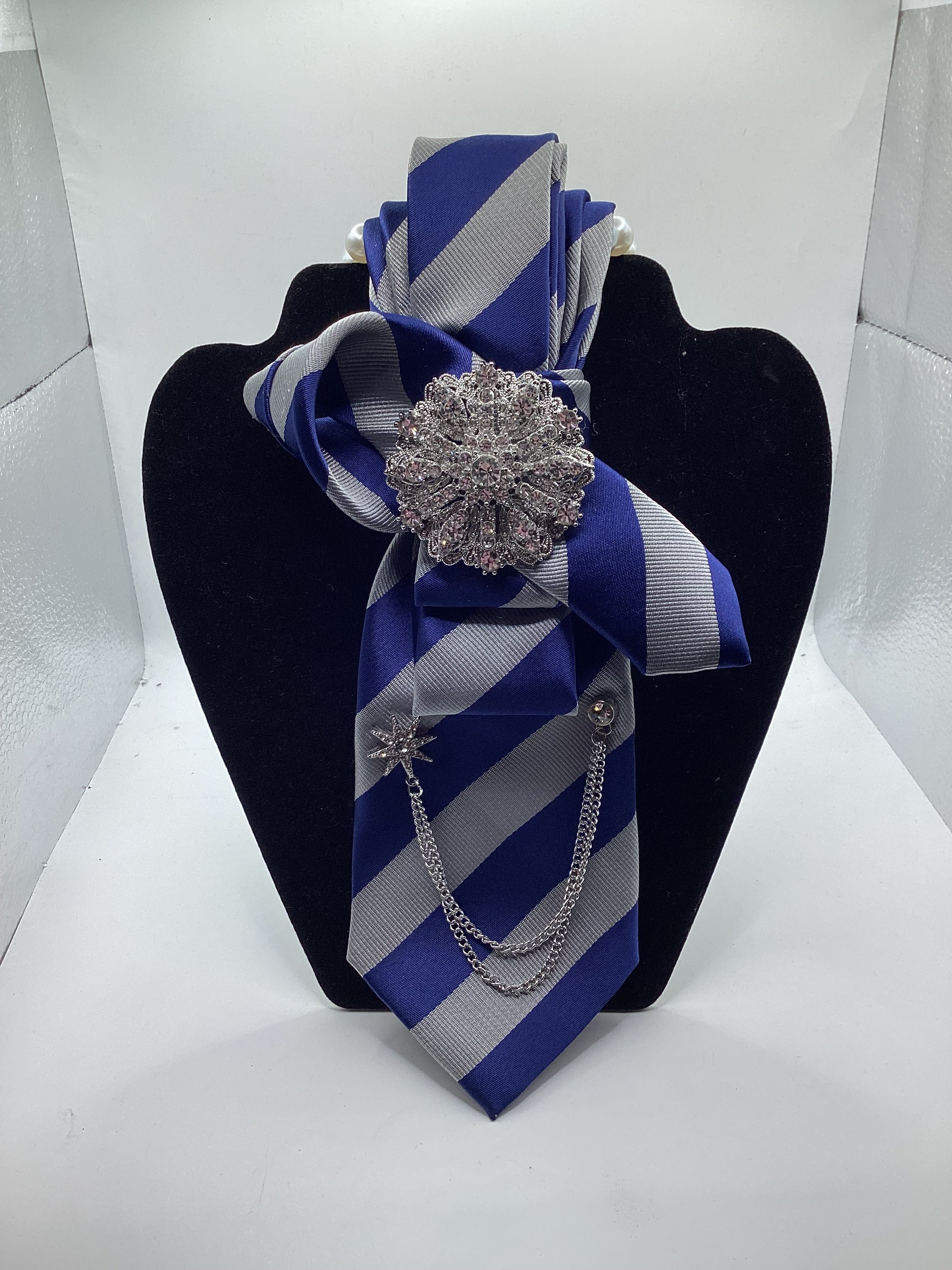 Royal Sapphire Stripe Designer Tie |