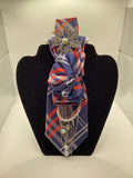 Patriotic Pearl Plaid Designer Tie