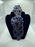Sapphire Grid Designer Tie