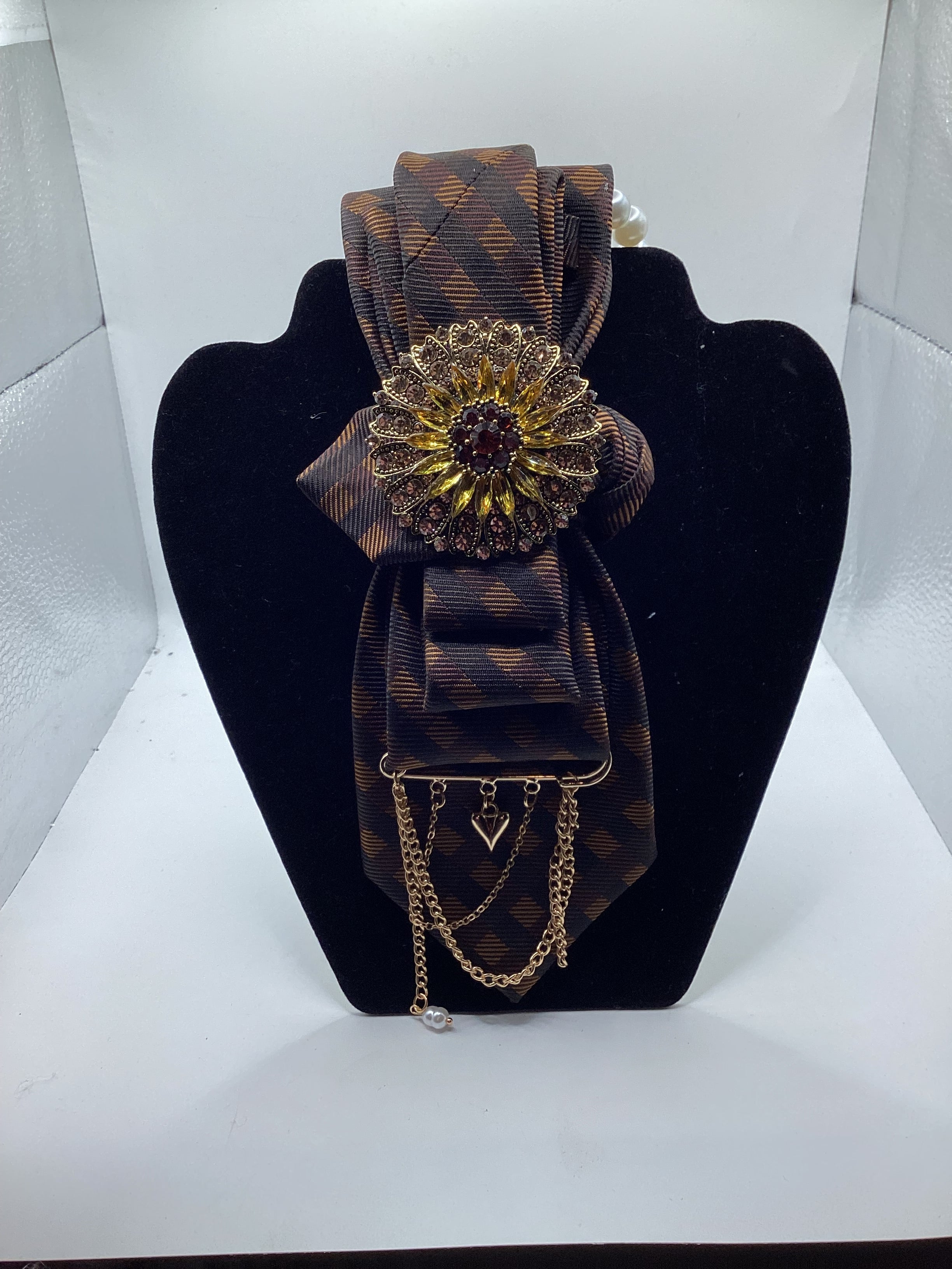 Bronze Blossom Designer Tie