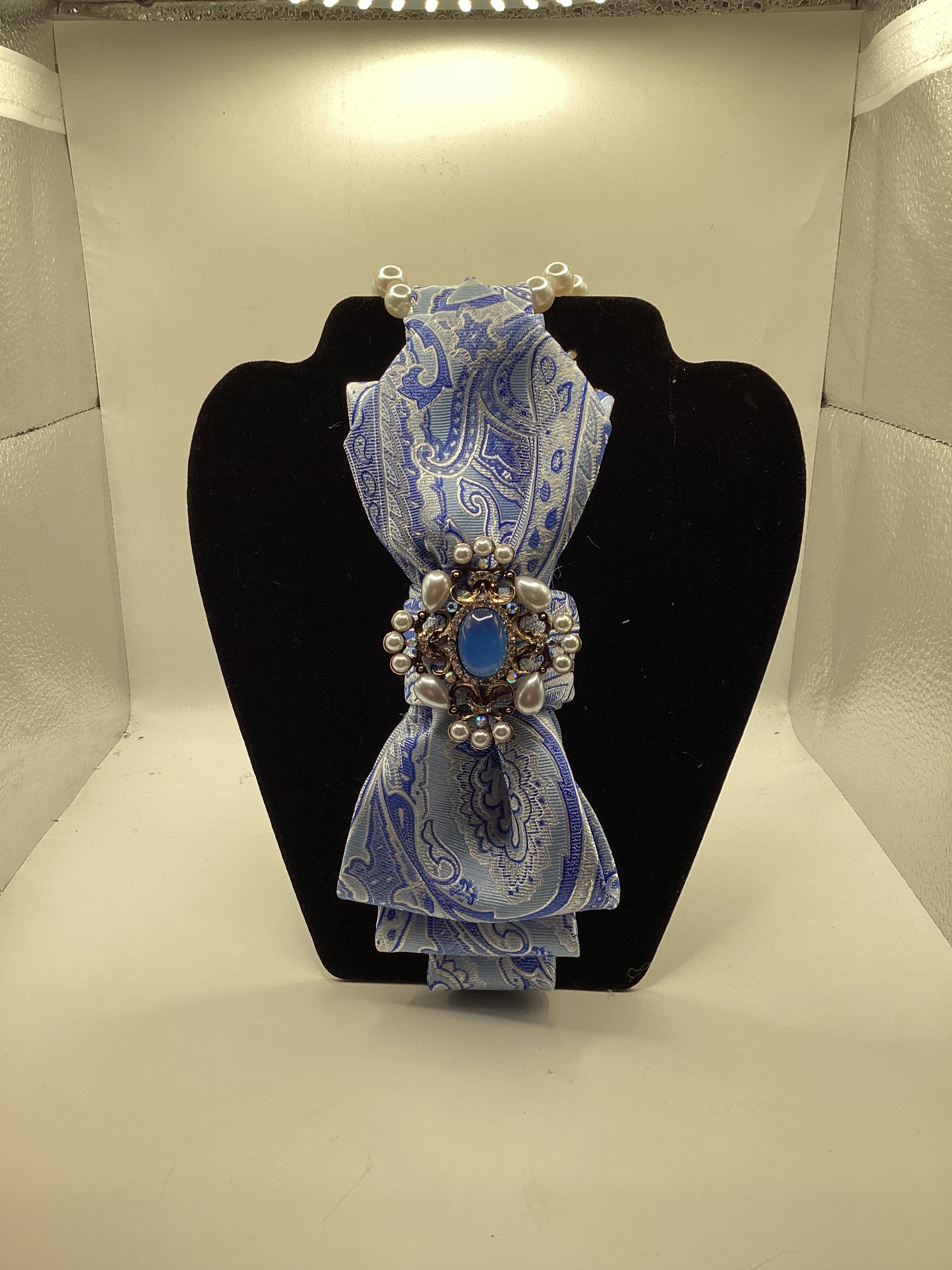 Sky Blue Paisley Statement Tie