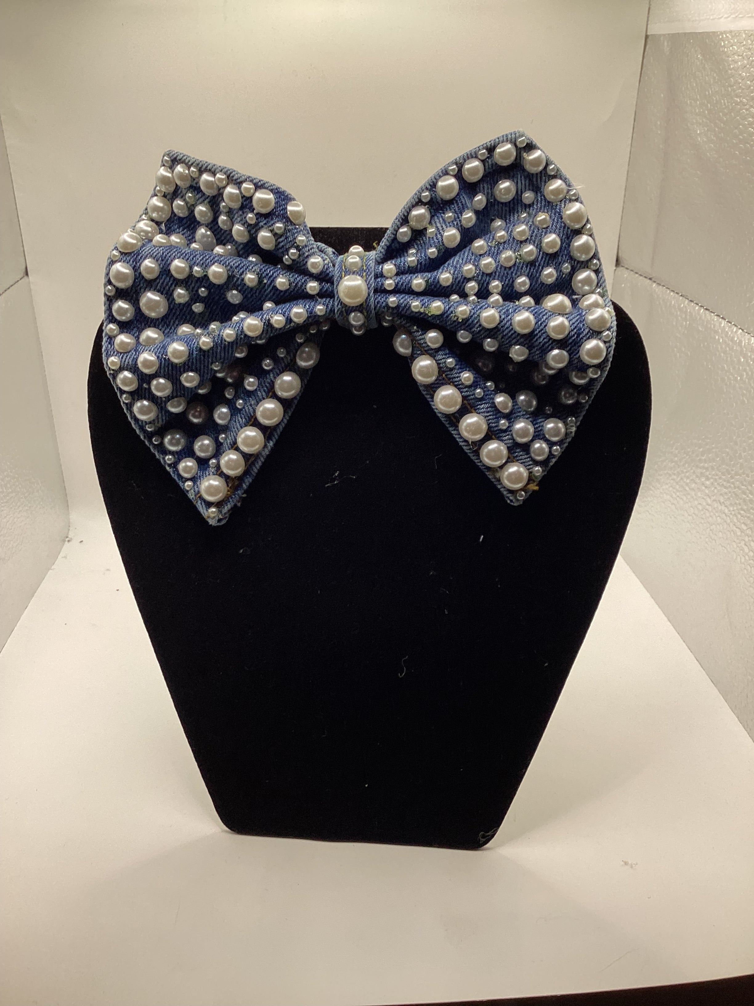 Pearl Bliss Denim Bow