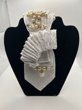 White Pearl Luxe Statement Tie