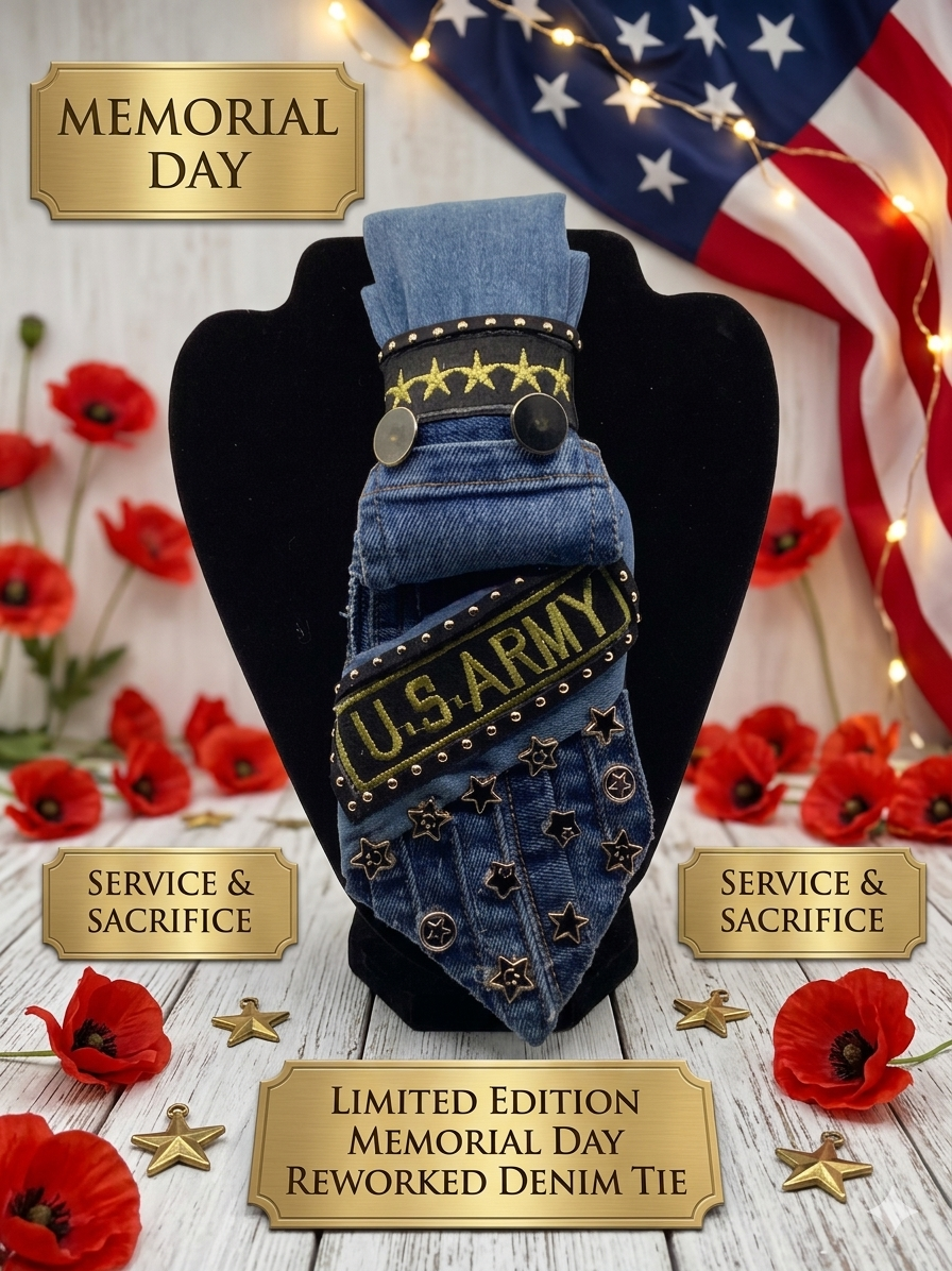 U.S. Army Denim Memorial Tie