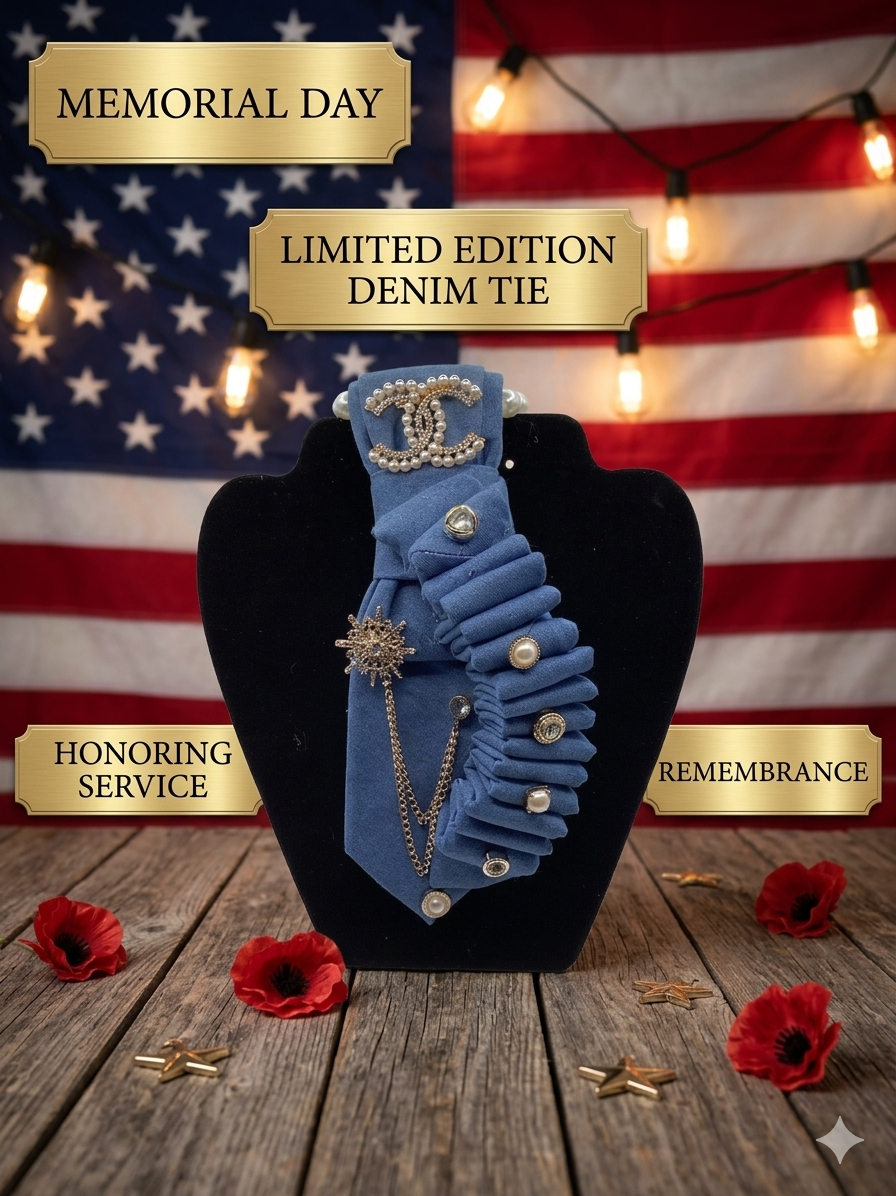 Denim Elegance Statement Tie