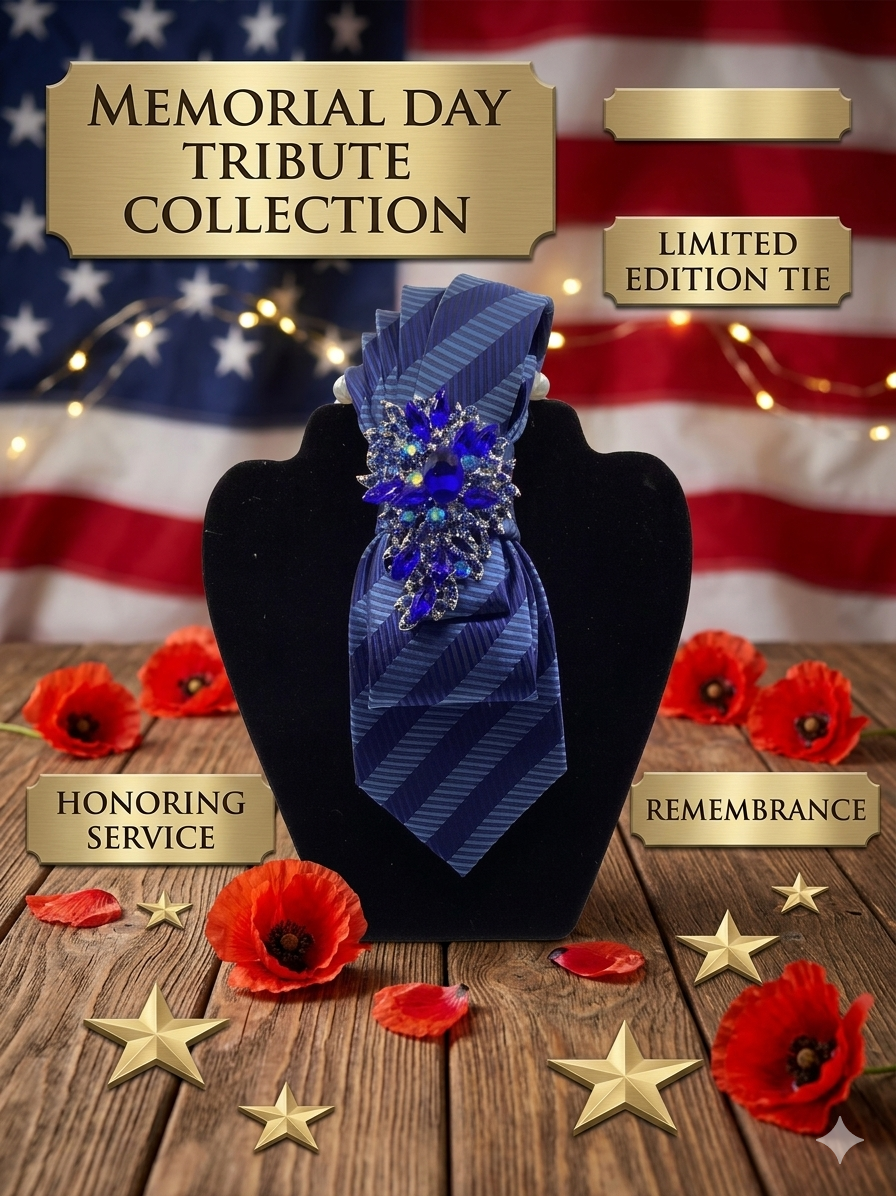 Elegant Blue Stripe Formal Tie