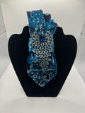 Teal Blue Peacock Luxe Statement Tie