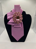 Blush Amethyst Statement Tie
