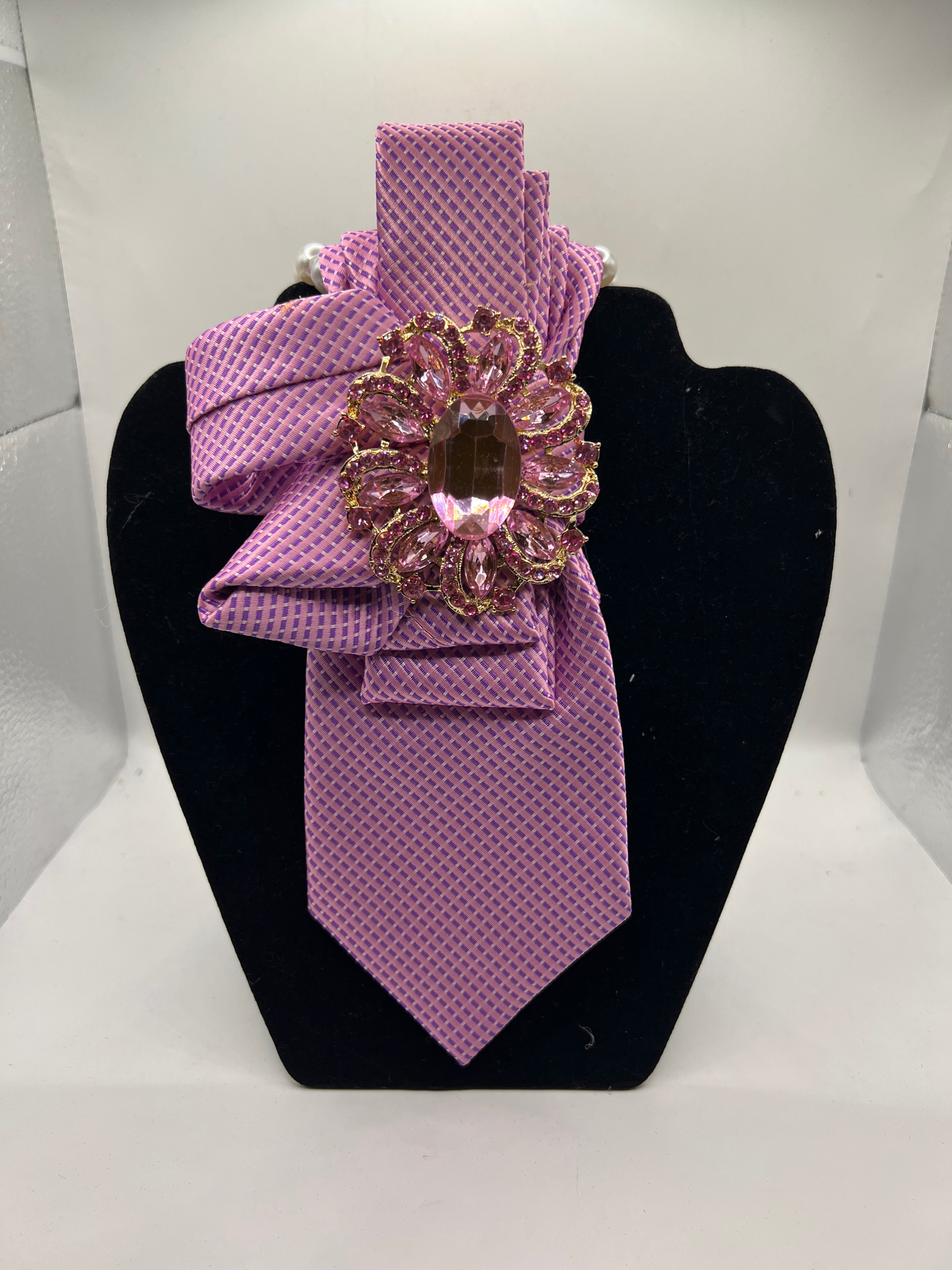 Blush Amethyst Statement Tie