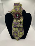 Amethyst Garden Statement Tie – Lime & Purple Paisley
