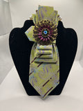 Amethyst Paisley Elegance Statement Tie – Lime & Purple