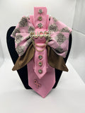 Pink Glamour Ribbon of Hope Statement Tie