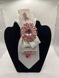 White Elegance Breast Cancer Awareness Tie
